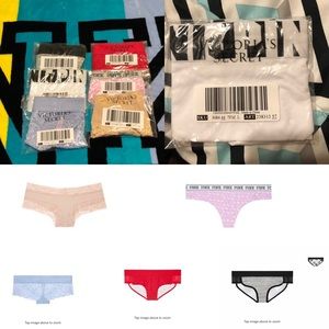 6 pairs of size large Pink Victoria Secret panties